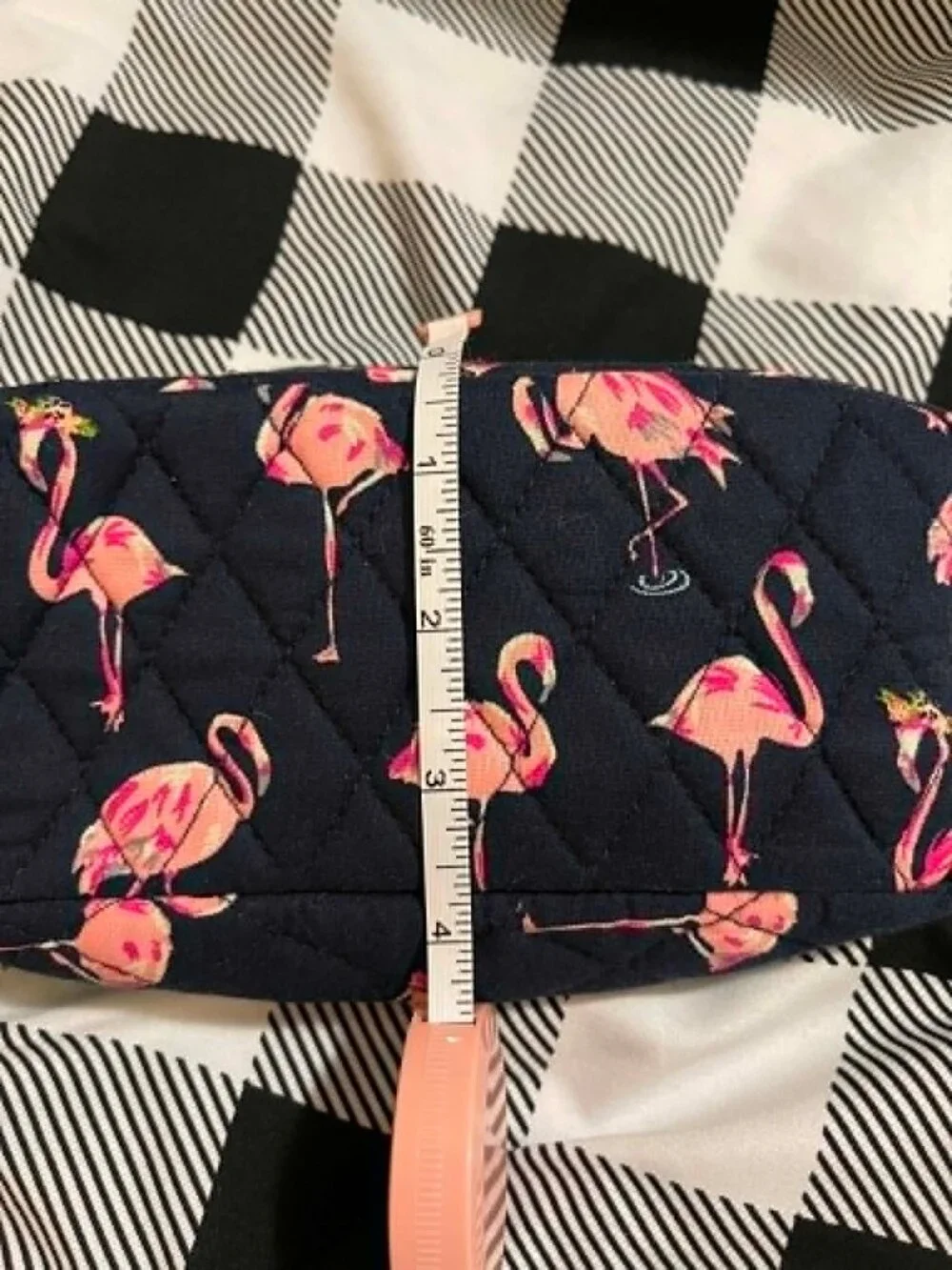 LIKE NEW Vera Bradley Flamingo Fiesta Quilted Cosmetic Case, Pink Flamingo Print